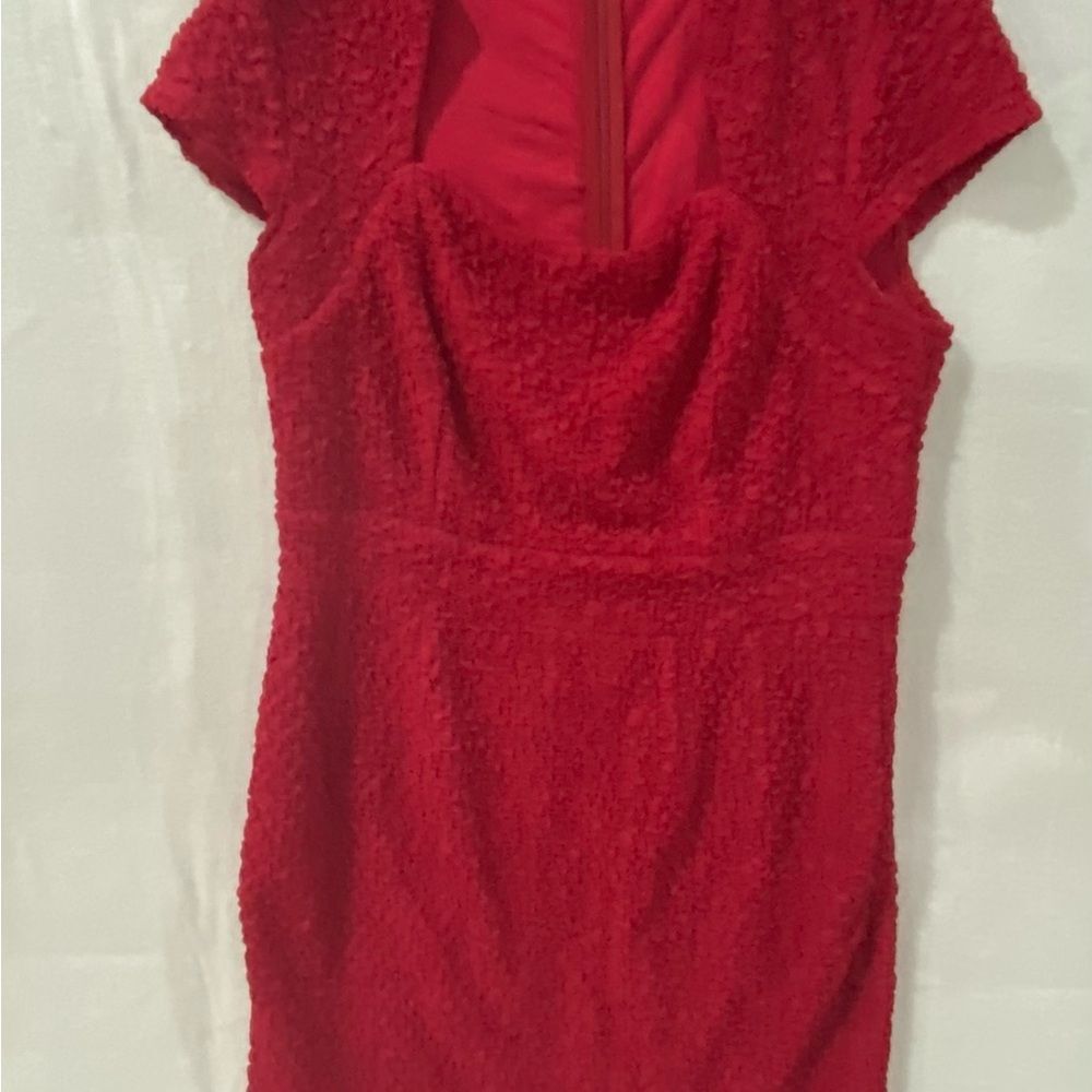 NWOT Grace Karin Chic Red Textured Dress Size L
